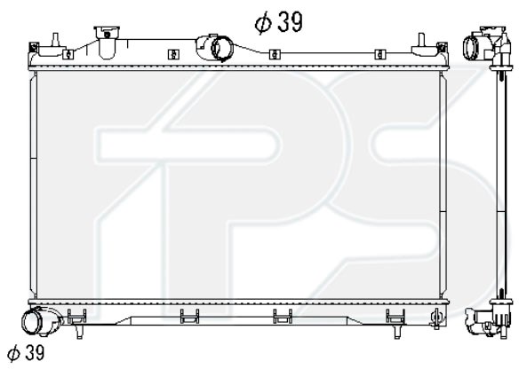 FP 67 A876-KY Koyorad radiador refrigeración del motor