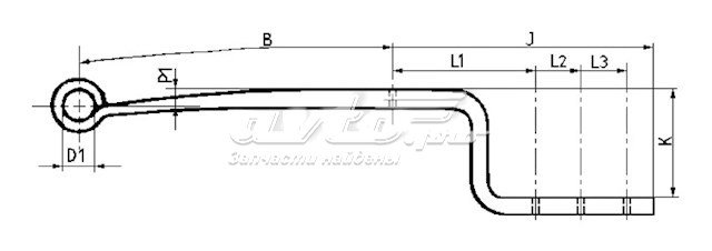 F179Z222ZA75 Weweler ballesta trasera