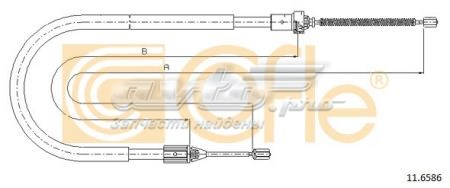 11.6586 Cofle cable de freno de mano trasero izquierdo