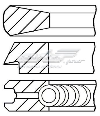Aros de pistón para 1 cilindro, STD 0811010000 Goetze