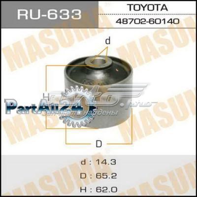 Comprar RU633 Masuma Buje del brazo longitudinal inferior trasero