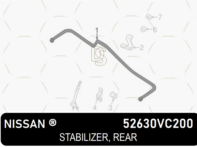 56230VC200 Nissan/Infiniti Estabilizador trasero