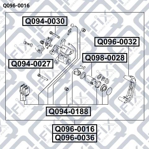 Pinza de freno trasera derecha Q-fix Q0960016 precio, desde 47,92 EUR