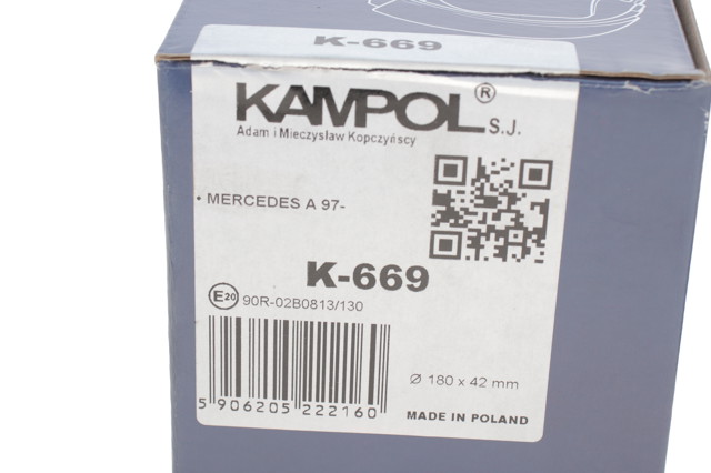 K669 Kampol Zapatas de freno de tambor traseras