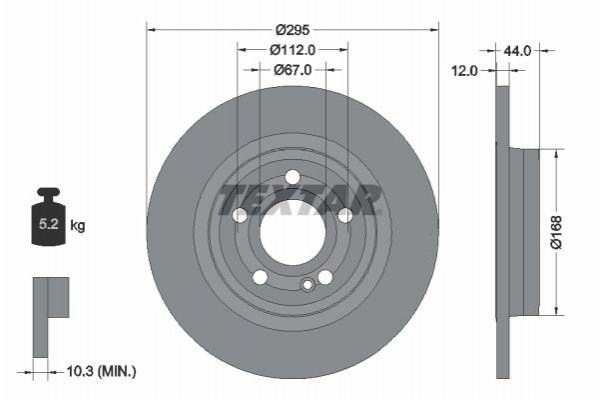 92323203 Textar disco de freno trasero