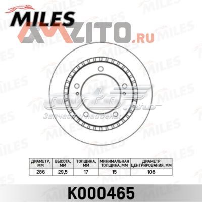 K000465 Miles disco de freno delantero