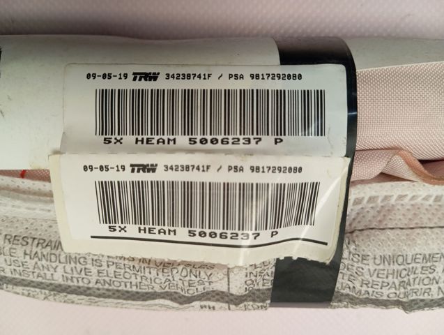 9817292080 Peugeot/Citroen Airbag de cortina lateral derecha