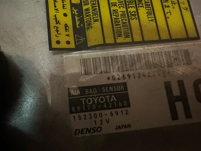 8917042160 Toyota procesador del modulo de control de airbag