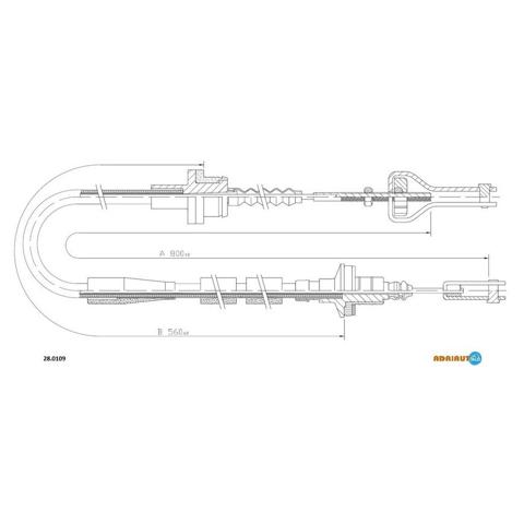 28.0109 Adriauto cable de embrague