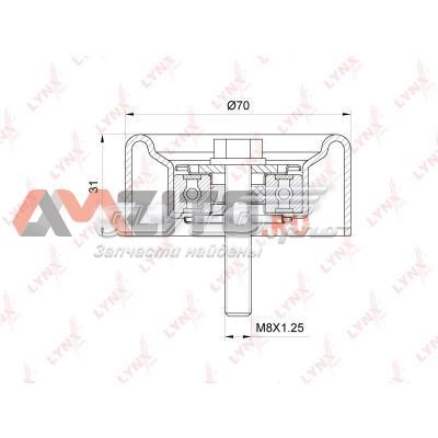 PB7205 Lynxauto rodillo, correa trapecial poli v