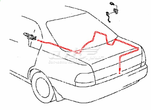 Cable de apertura de maletero para Toyota Carina (T19)