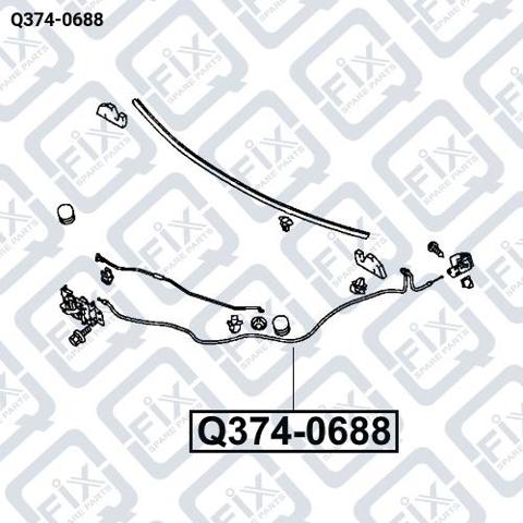 Q3740688 Q-fix Cable de capó del motor