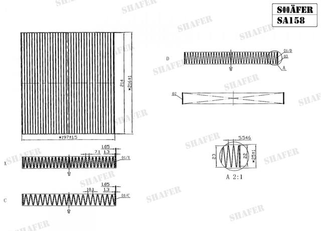 Comprar SA158 Shafer Filtro de aire del habitáculo