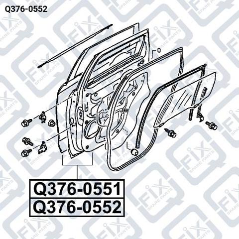 Q376-0552 Q-fix puerta trasera izquierda