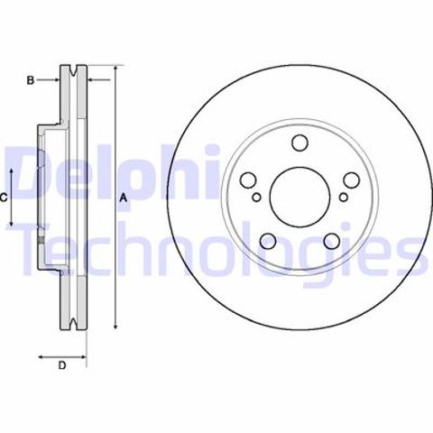 BG4711C Delphi disco de freno delantero