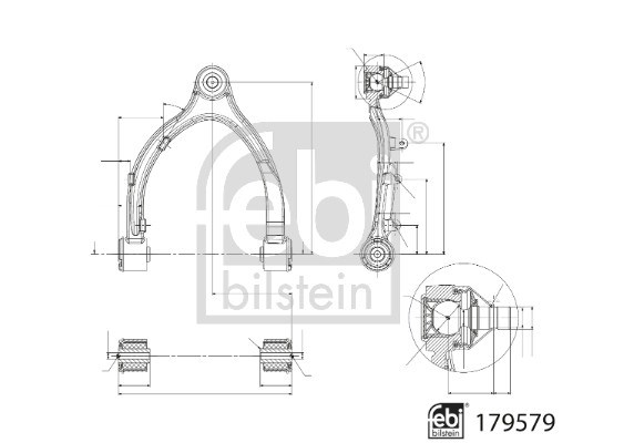 179579 Febi barra oscilante, suspensión de ruedas delantera, superior izquierda