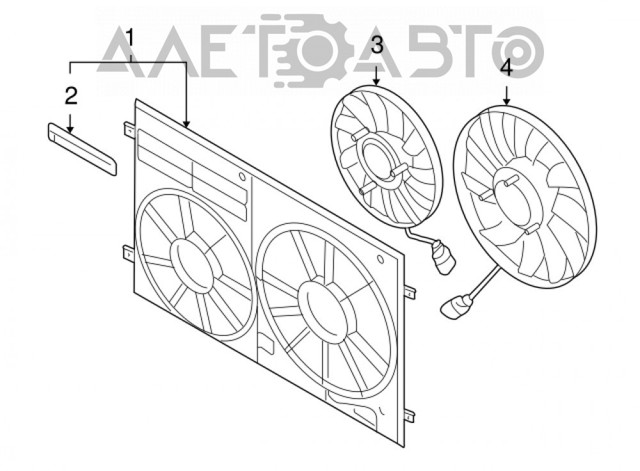 Ventilador eléctrico de refrigeración completo izquierdo (motor y hélice) AND 35959007 precio, desde 66,75 EUR