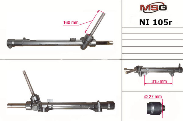 Engranaje de dirección MSG Rebuilding NI105R precio, desde 68,24 EUR