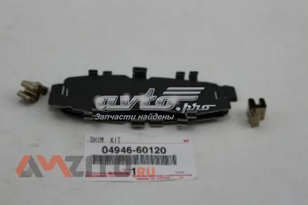 0494660120 Toyota lamina antiruido pastilla de freno trasera