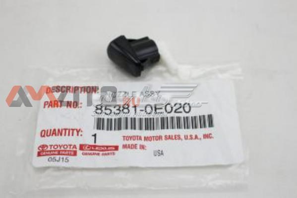 853810E020 Toyota tobera de agua regadora, lavado de parabrisas