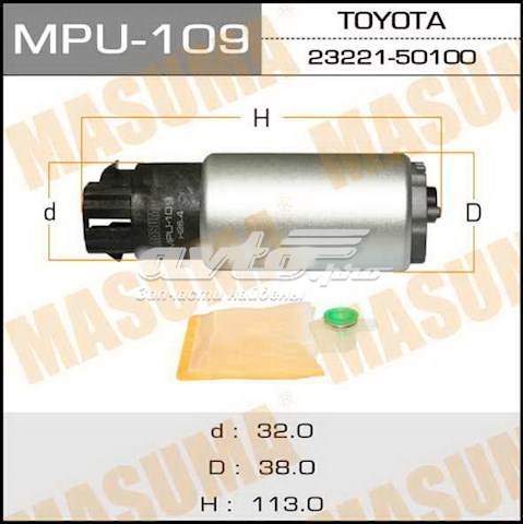Filtro de combustible MASUMA MPU040