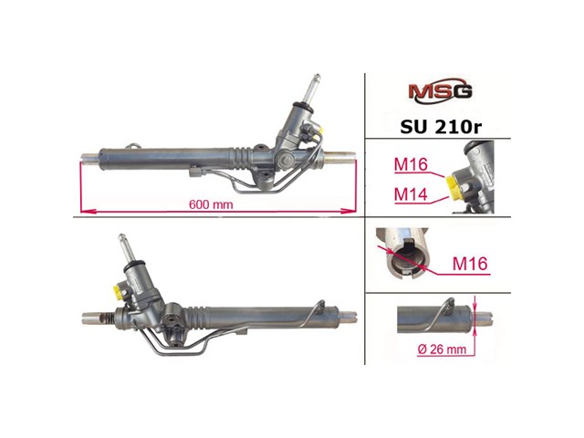 SU210R MSG Rebuilding cremallera de dirección