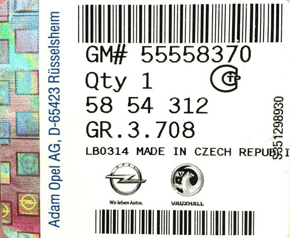 55558370 General Motors Junta delantera del catalizador
