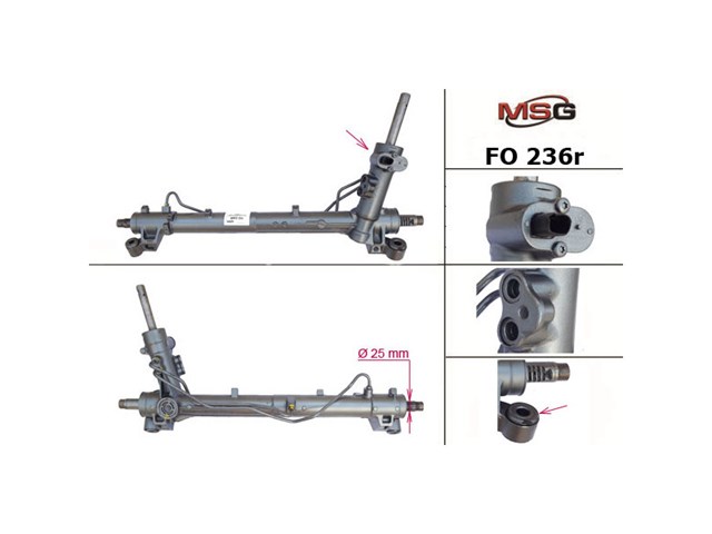 Engranaje de dirección MSG Rebuilding FO236R precio, desde 281,00 EUR