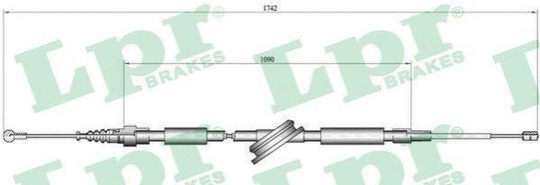 C0048B LPR cable de freno de mano trasero derecho/izquierdo