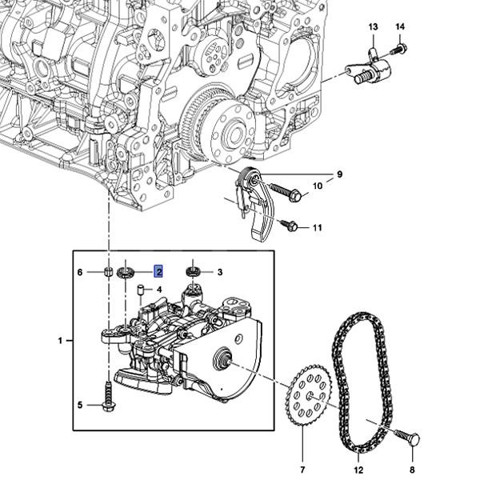 55573790 Opel junta, bomba de aceite