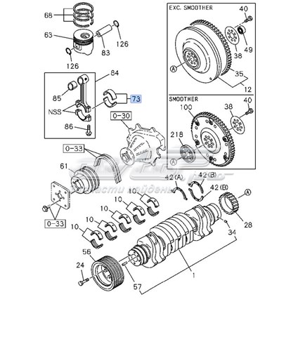 Cojinetes de biela 8976163580 Isuzu