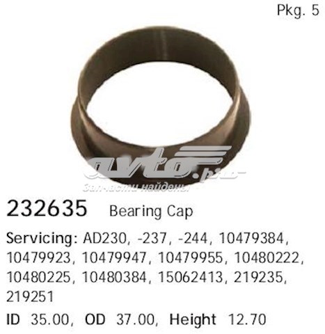Buje del alternador Cargo 232635 precio, desde 2,04 EUR
