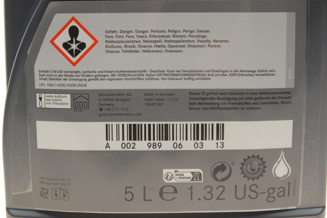 Comprar 002989060313 Mercedes Aceite caja de cambios