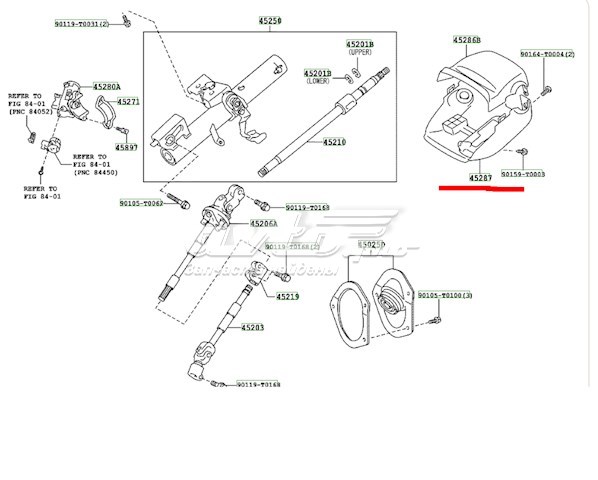 Protector del mecanismo de dirección Toyota Hilux (KUN25)