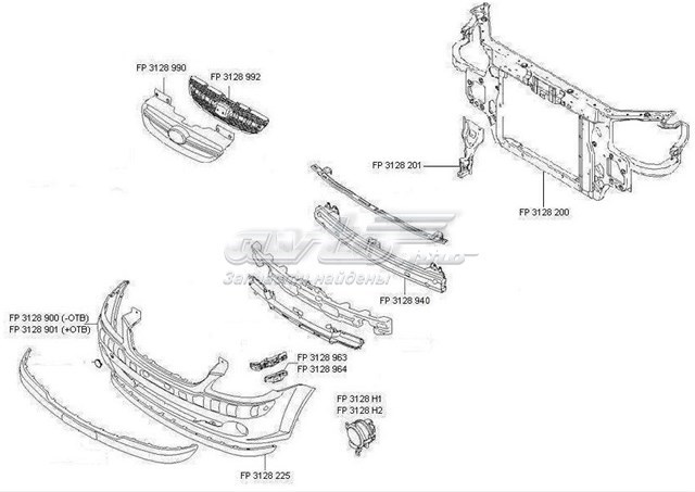 Panel de soporte del radiador y montaje de faros FPS FP3128200 precio, desde 116,16 EUR