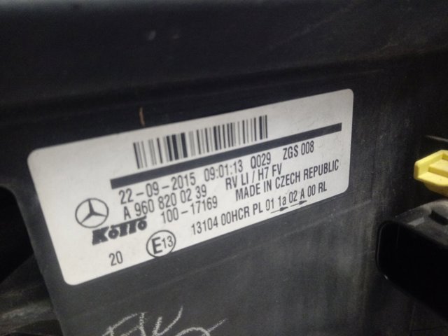 Comprar A9608200239 Mercedes Faro delantero izquierdo