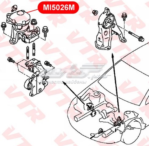 MI5026M VTR soporte de motor derecho