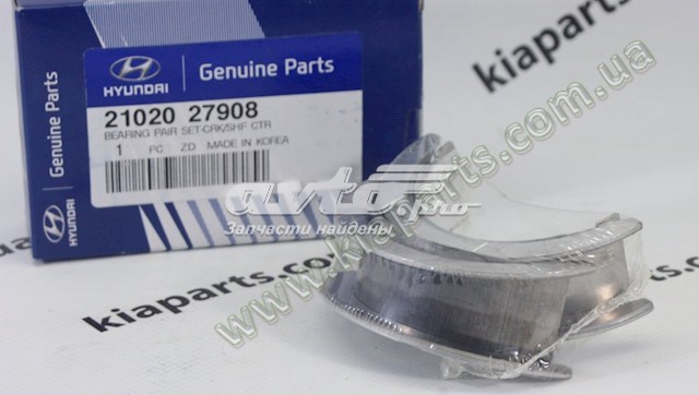 2102027908 Hyundai/Kia juego de cojinetes de cigüeñal, cota de reparación +0,75 mm