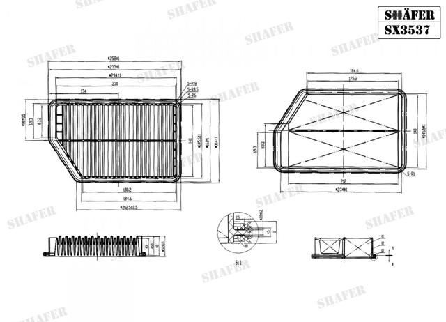 Filtro aire Shafer SX3537