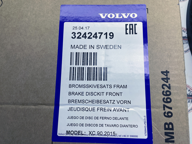 Comprar 32424719 Volvo Freno de disco delantero