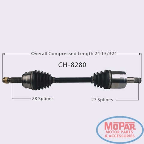 CH8280 FVP árbol de transmisión delantero izquierdo