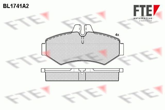 Pastillas de freno traseras FTE 9010325