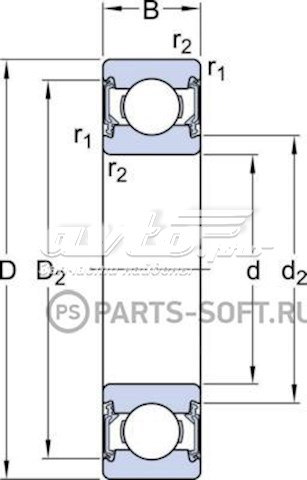 Cojinete, alternador SKF 63032RSH