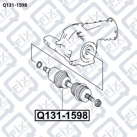 Q131-1598 Q-fix árbol de transmisión delantero izquierdo