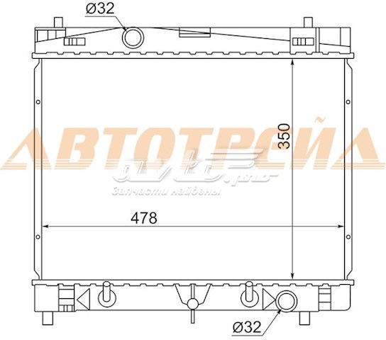 TY000W90 SAT radiador refrigeración del motor