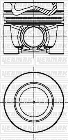 31-04341-050 Yenmak pistón completo para 1 cilindro, cota de reparación + 0,50 mm