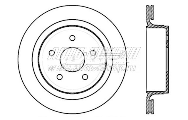 12167054 Centric Parts disco de freno trasero