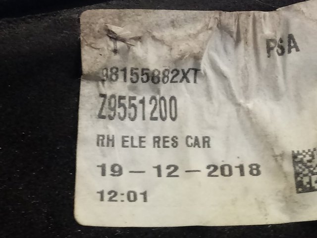 Espejo de retrovisor derecho 98155882XT Peugeot/Citroen