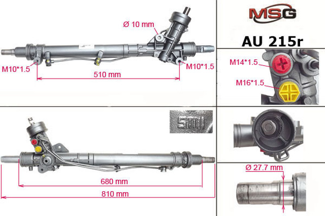 Engranaje de dirección MSG Rebuilding AU215R precio, desde 88,57 EUR