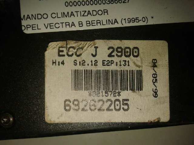 Unidad de control aire acondicionado J2900 Opel